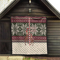 Funny Pole Dancer Reindeer Christmas Quilt Xmas Holiday Patterns - Wonder Print Shop