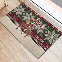 Funny Pole Dancer Reindeer Christmas Rubber Doormat Xmas Holiday Patterns - Wonder Print Shop