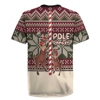 Funny Pole Dancer Reindeer Christmas Rugby Jersey Xmas Holiday Patterns - Wonder Print Shop