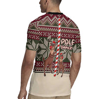 Funny Pole Dancer Reindeer Christmas Rugby Jersey Xmas Holiday Patterns - Wonder Print Shop