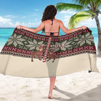 Funny Pole Dancer Reindeer Christmas Sarong Xmas Holiday Patterns - Wonder Print Shop