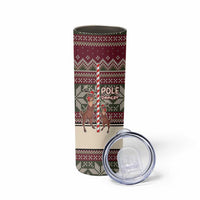 Funny Pole Dancer Reindeer Christmas Skinny Tumbler Xmas Holiday Patterns - Wonder Print Shop