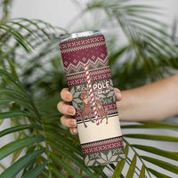 Funny Pole Dancer Reindeer Christmas Skinny Tumbler Xmas Holiday Patterns - Wonder Print Shop