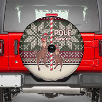 Funny Pole Dancer Reindeer Christmas Spare Tire Cover Xmas Holiday Patterns - Wonder Print Shop