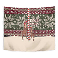 Funny Pole Dancer Reindeer Christmas Tapestry Xmas Holiday Patterns - Wonder Print Shop