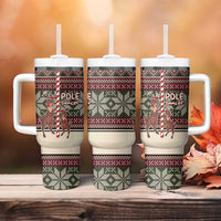 Funny Pole Dancer Reindeer Christmas Tumbler With Handle Xmas Holiday Patterns - Wonder Print Shop