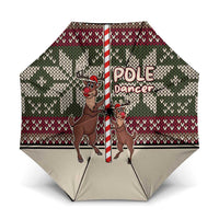 Funny Pole Dancer Reindeer Christmas Umbrella Xmas Holiday Patterns - Wonder Print Shop