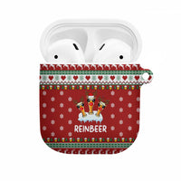 Funny Reindeer Reinbeer Christmas AirPods Case Xmas Holiday Patterns - Wonder Print Shop