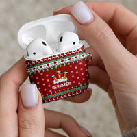 Funny Reindeer Reinbeer Christmas AirPods Case Xmas Holiday Patterns - Wonder Print Shop