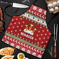 Funny Reindeer Reinbeer Christmas Apron Xmas Holiday Patterns - Wonder Print Shop