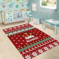 Funny Reindeer Reinbeer Christmas Area Rug Xmas Holiday Patterns - Wonder Print Shop