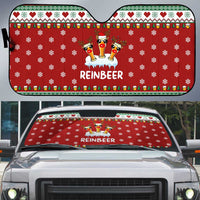Funny Reindeer Reinbeer Christmas Auto Sun Shade Xmas Holiday Patterns - Wonder Print Shop