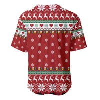 Funny Reindeer Reinbeer Christmas Baseball Jersey Xmas Holiday Patterns - Wonder Print Shop
