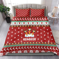 Funny Reindeer Reinbeer Christmas Bedding Set Xmas Holiday Patterns - Wonder Print Shop