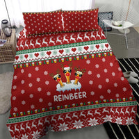 Funny Reindeer Reinbeer Christmas Bedding Set Xmas Holiday Patterns - Wonder Print Shop