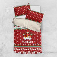 Funny Reindeer Reinbeer Christmas Bedding Set Xmas Holiday Patterns - Wonder Print Shop