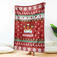 Funny Reindeer Reinbeer Christmas Blanket Xmas Holiday Patterns - Wonder Print Shop
