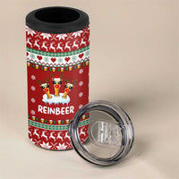 Funny Reindeer Reinbeer Christmas 4 in 1 Can Cooler Tumbler Xmas Holiday Patterns - Wonder Print Shop