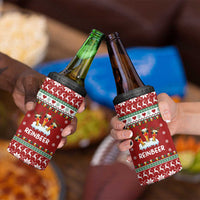 Funny Reindeer Reinbeer Christmas 4 in 1 Can Cooler Tumbler Xmas Holiday Patterns - Wonder Print Shop