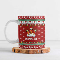 Funny Reindeer Reinbeer Christmas Ceramic Mug Xmas Holiday Patterns - Wonder Print Shop