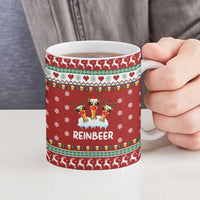 Funny Reindeer Reinbeer Christmas Ceramic Mug Xmas Holiday Patterns - Wonder Print Shop
