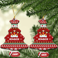 Funny Reindeer Reinbeer Christmas Ceramic Ornament Xmas Holiday Patterns - Wonder Print Shop