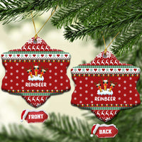 Funny Reindeer Reinbeer Christmas Ceramic Ornament Xmas Holiday Patterns - Wonder Print Shop