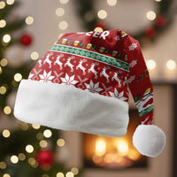 Funny Reindeer Reinbeer Christmas Santa Hat Xmas Holiday Patterns - Wonder Print Shop