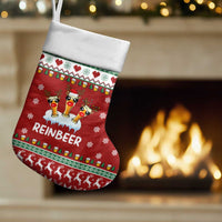 Funny Reindeer Reinbeer Christmas Stocking Xmas Holiday Patterns - Wonder Print Shop