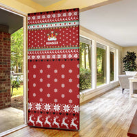 Funny Reindeer Reinbeer Christmas Door Cover Xmas Holiday Patterns - Wonder Print Shop