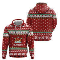 Funny Reindeer Reinbeer Christmas Hoodie Xmas Holiday Patterns - Wonder Print Shop