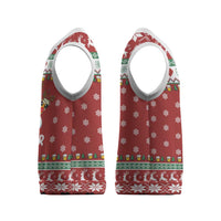 Funny Reindeer Reinbeer Christmas Knitted V-Neck Vest Xmas Holiday Patterns - Wonder Print Shop