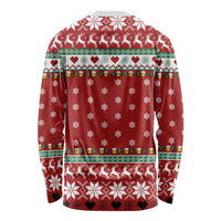 Funny Reindeer Reinbeer Christmas Long Sleeve Shirt Xmas Holiday Patterns - Wonder Print Shop