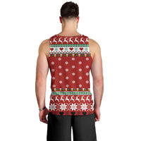 Funny Reindeer Reinbeer Christmas Men Tank Top Xmas Holiday Patterns - Wonder Print Shop