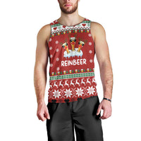 Funny Reindeer Reinbeer Christmas Men Tank Top Xmas Holiday Patterns - Wonder Print Shop
