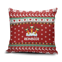 Funny Reindeer Reinbeer Christmas Pillow Cover Xmas Holiday Patterns - Wonder Print Shop