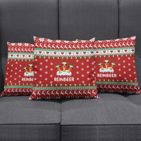 Funny Reindeer Reinbeer Christmas Pillow Cover Xmas Holiday Patterns - Wonder Print Shop