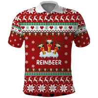 Funny Reindeer Reinbeer Christmas Polo Shirt Xmas Holiday Patterns - Wonder Print Shop