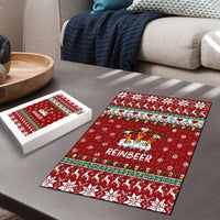 Funny Reindeer Reinbeer Christmas Puzzle Xmas Holiday Patterns - Wonder Print Shop
