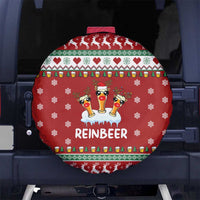 Funny Reindeer Reinbeer Christmas Spare Tire Cover Xmas Holiday Patterns - Wonder Print Shop