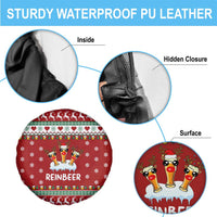 Funny Reindeer Reinbeer Christmas Spare Tire Cover Xmas Holiday Patterns - Wonder Print Shop