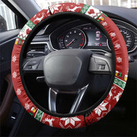 Funny Reindeer Reinbeer Christmas Steering Wheel Cover Xmas Holiday Patterns - Wonder Print Shop