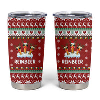 Funny Reindeer Reinbeer Christmas Tumbler Cup Xmas Holiday Patterns - Wonder Print Shop