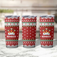 Funny Reindeer Reinbeer Christmas Tumbler Cup Xmas Holiday Patterns - Wonder Print Shop