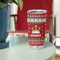 Funny Reindeer Reinbeer Christmas Tumbler Cup Xmas Holiday Patterns - Wonder Print Shop