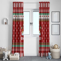 Funny Reindeer Reinbeer Christmas Window Curtain Xmas Holiday Patterns - Wonder Print Shop