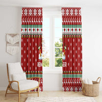 Funny Reindeer Reinbeer Christmas Window Curtain Xmas Holiday Patterns - Wonder Print Shop