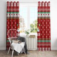 Funny Reindeer Reinbeer Christmas Window Curtain Xmas Holiday Patterns - Wonder Print Shop