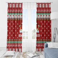 Funny Reindeer Reinbeer Christmas Window Curtain Xmas Holiday Patterns - Wonder Print Shop