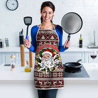 Funny Santa Claus Release The Kringle Christmas Apron Xmas Holiday Patterns - Wonder Print Shop